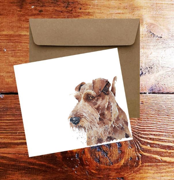 Irish Terrier III Greeting Card | Dog Lover Gift | Edswatercolours