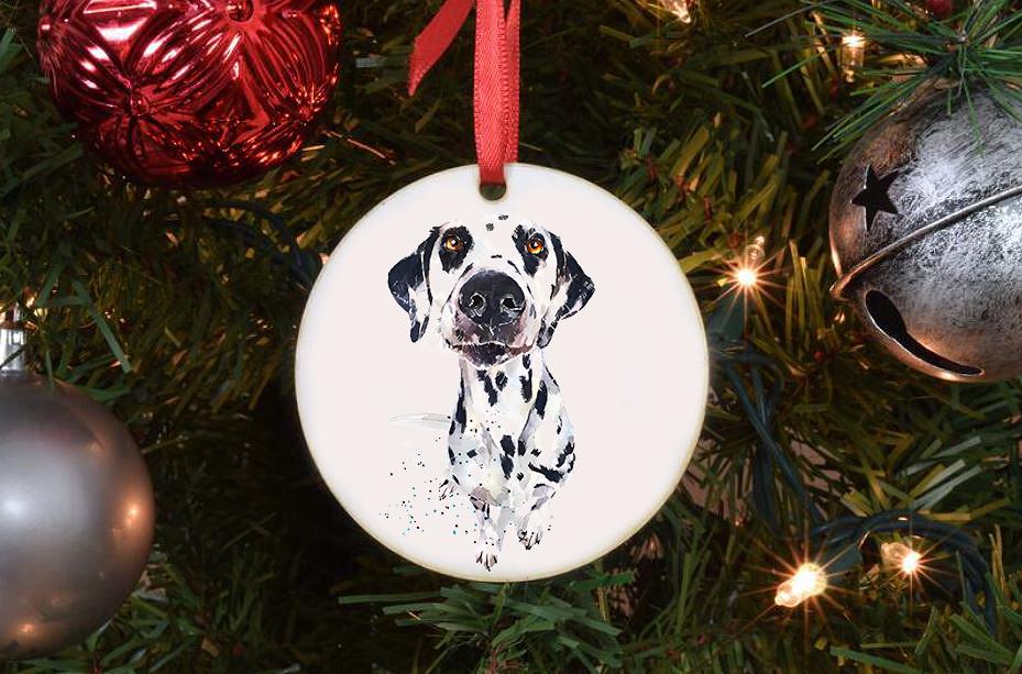 Dalmatian Christmas Ornament | Dog Lover Gift | Edswatercolours