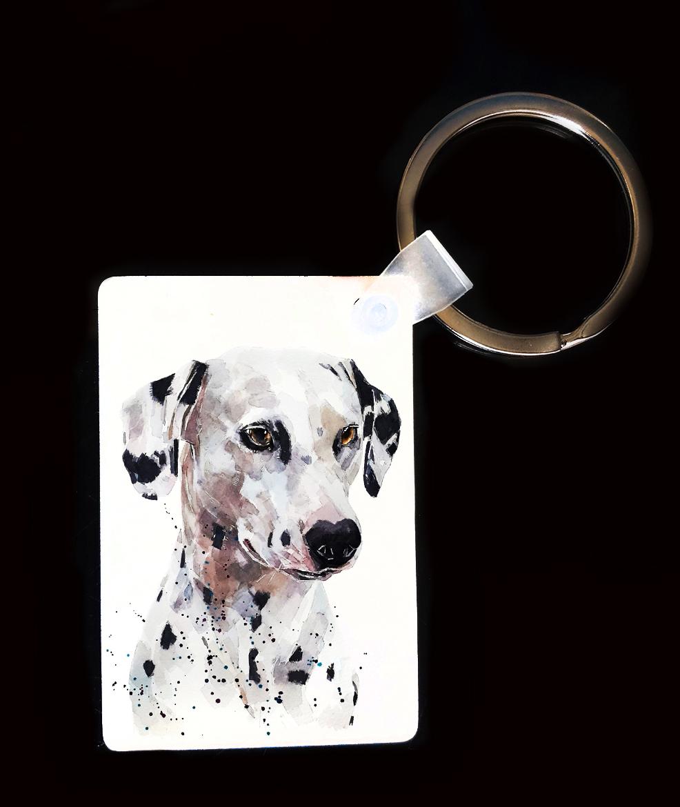 Dalmatian Keyring | Dog Gift | Multiple Designs | EdsWatercolours
