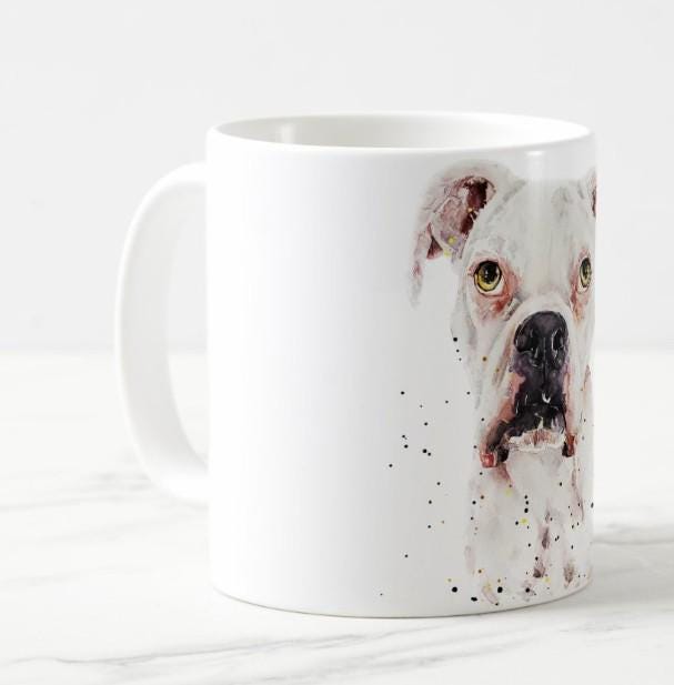 White German Boxer Mug (Assorted) | Fine Bone China 10oz & Ceramic 15oz | Dog Lover Gift | Edswatercolours