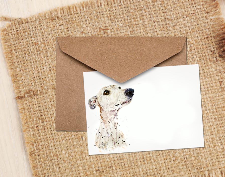 Sighthound III Greeting Card | Dog Lover Gift | Edswatercolours