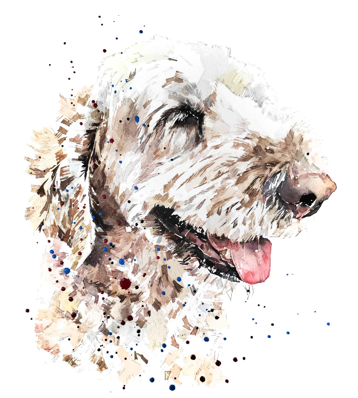 Labradoodle III | Original Watercolour | Dog Lover Gift | Edswatercolours