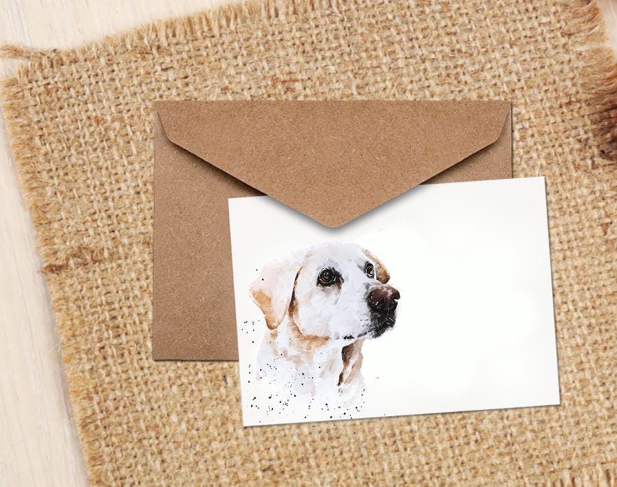 Labrador III Greeting Card | Dog Lover Gift | Edswatercolours