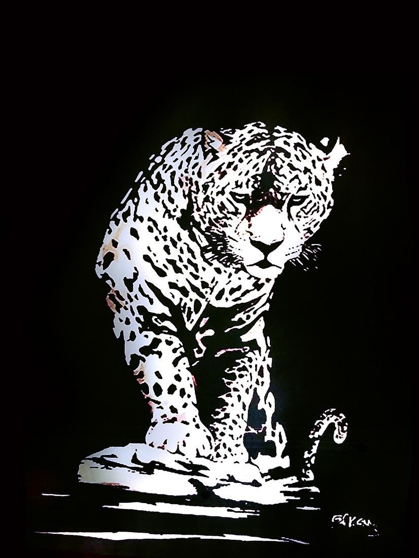 Leopard Greeting Card | Wildlife Art Gift | Edswatercolours