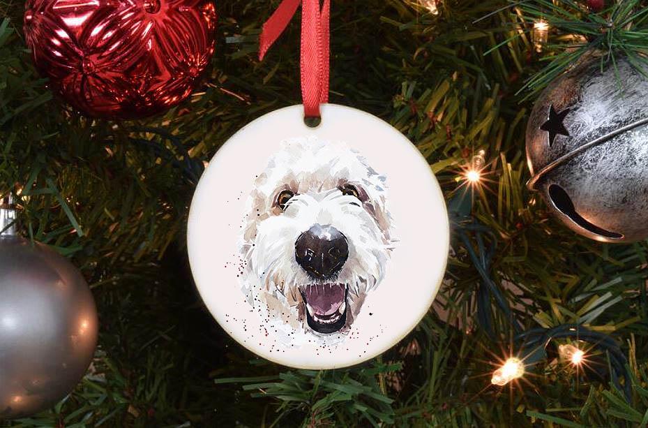 Goldendoodle Christmas Ornament | Dog Lover Gift | Edswatercolours