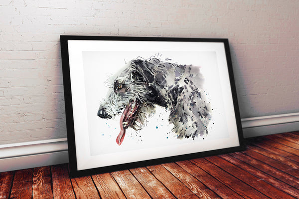 Irish Wolfhound The Thinker. Original Watercolour (20*14 Inches),Irish Wolfhound art,Irish Wolf Hound Painting, Irish Wolfhound watercolour