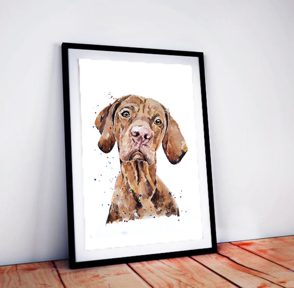 Pensive Vizsla" - Watercolour Original 12*16 inches