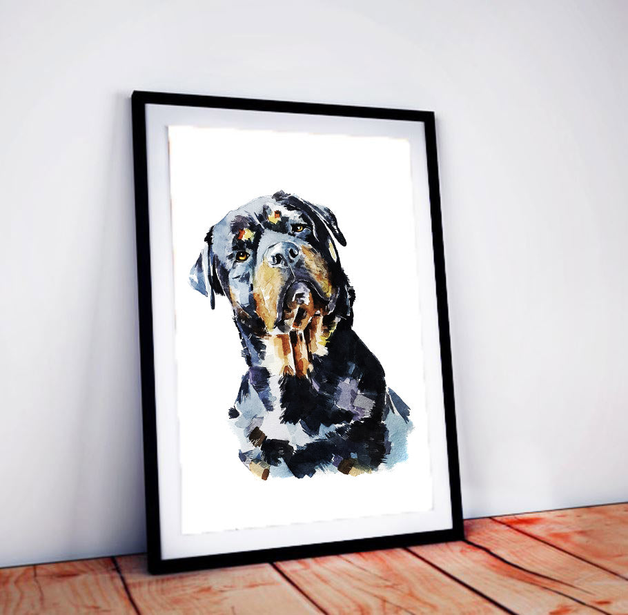 Rottweiler | Dog Art Print | Edswatercolours
