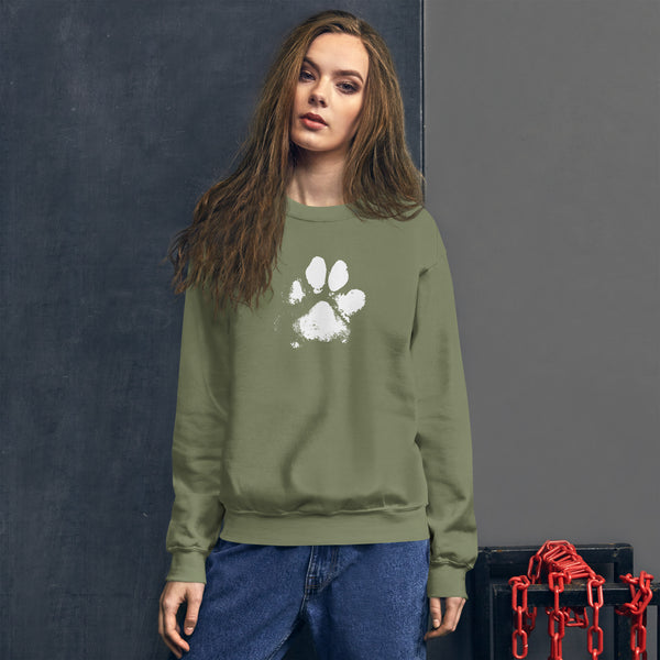 Dog Paw Unisex Crew Neck Sweatshirt | Gildan 18000 - Dow Paw Sweatshirt.