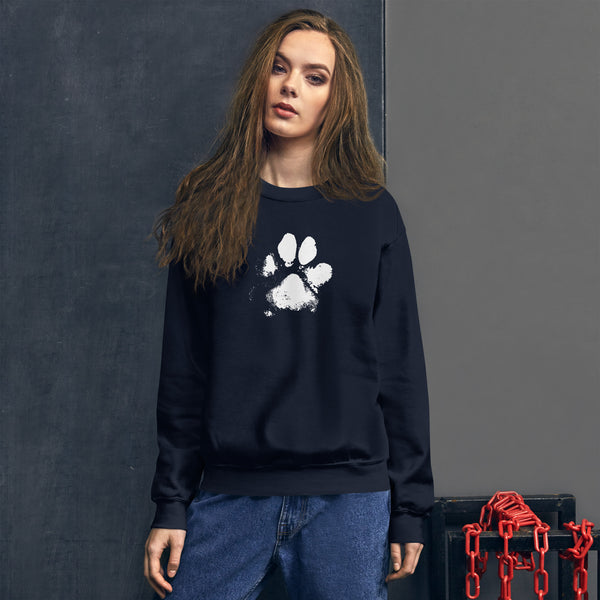 Dog Paw Unisex Crew Neck Sweatshirt | Gildan 18000 - Dow Paw Sweatshirt.