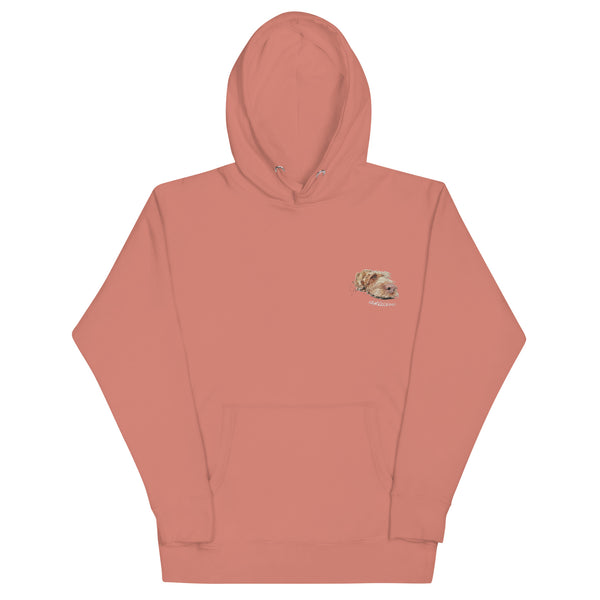 Unisex Wirehaired Vizsla Embroidered Unisex Premium Hoodie | Cotton Heritage M2580.