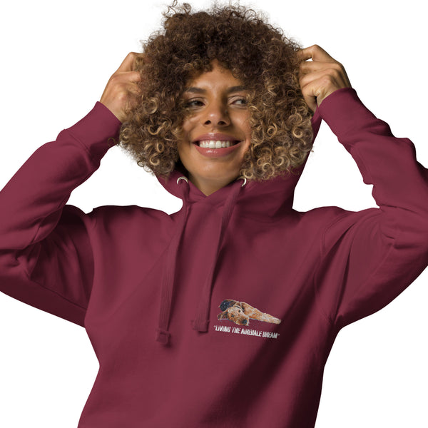 Living the Airedale Terrier Dream:Embroidered Unisex Premium Hoodie | Cotton Heritage M2580.