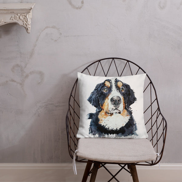 Bernese Mountain Dog Premium Pillow/Bernese Mountain Dog Cushion