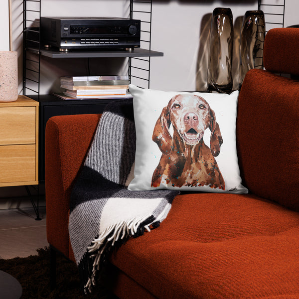 Vizsla Sugar Face Premium Pillow
