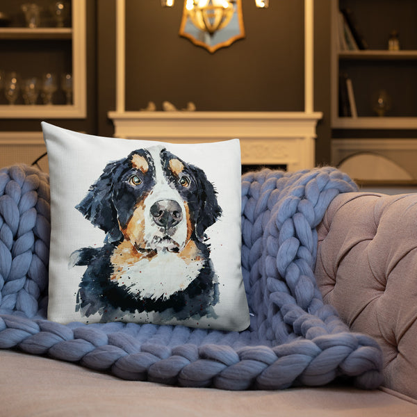 Bernese Mountain Dog Premium Pillow/Bernese Mountain Dog Cushion