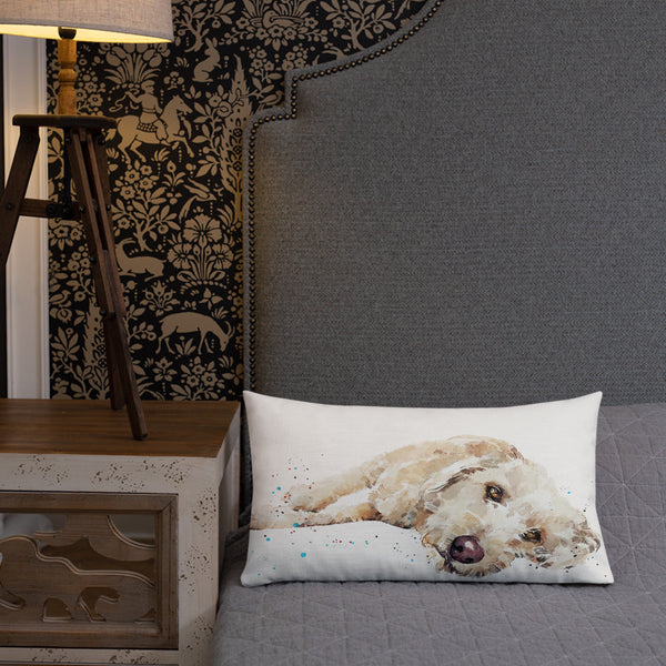 Labradoodle Art Premium Pillow/Labradoodle Cushion