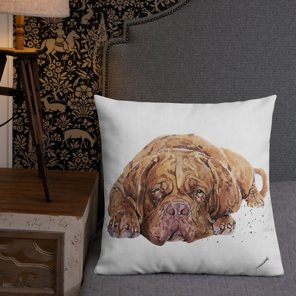 Dogue de Bordeaux Art Premium Pillow - Dogue de Bordeaux Cushion