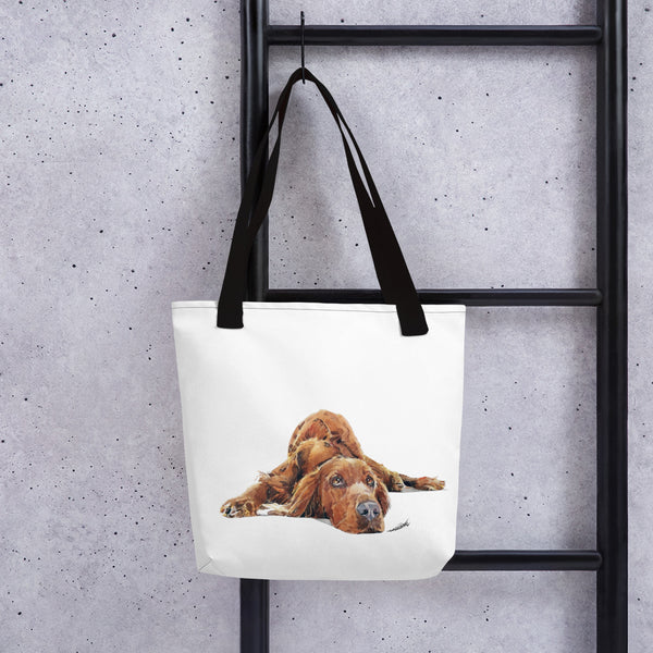 Red Setter Art Tote bag - Irish Setter Tote Bag