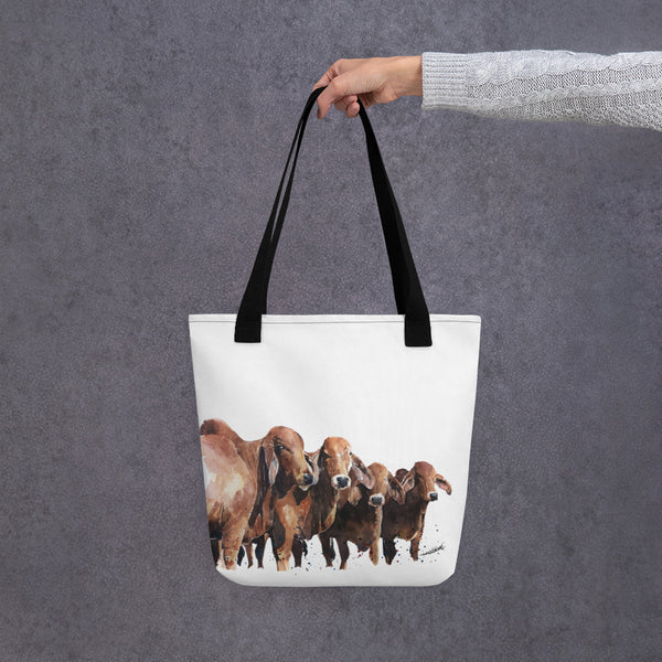 Red Brahman Cattle Art Tote bag