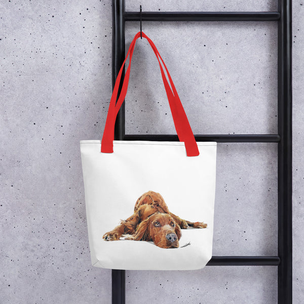 Red Setter Art Tote bag - Irish Setter Tote Bag