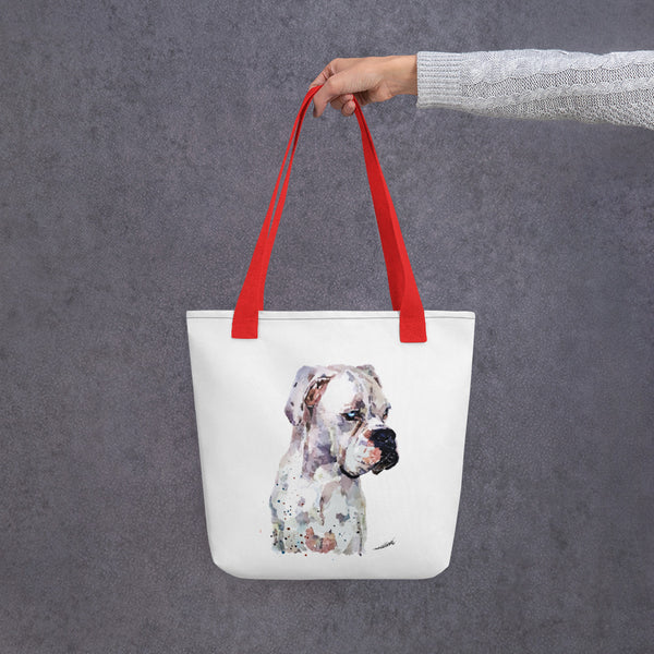 White Boxer Art Tote bag