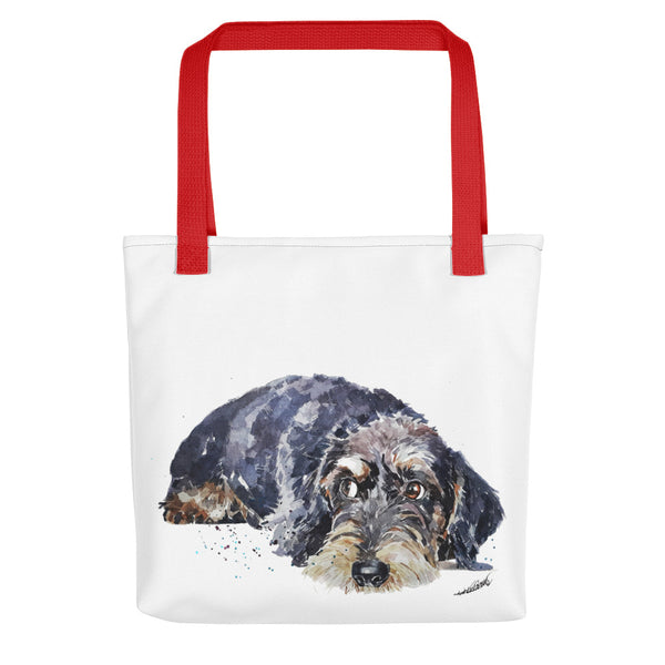 Wirehaired Dachshund Art Tote bag - Wire Doxie Tote Bag