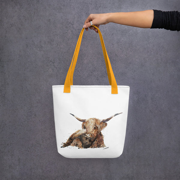 Highland Cow Art Tote bag