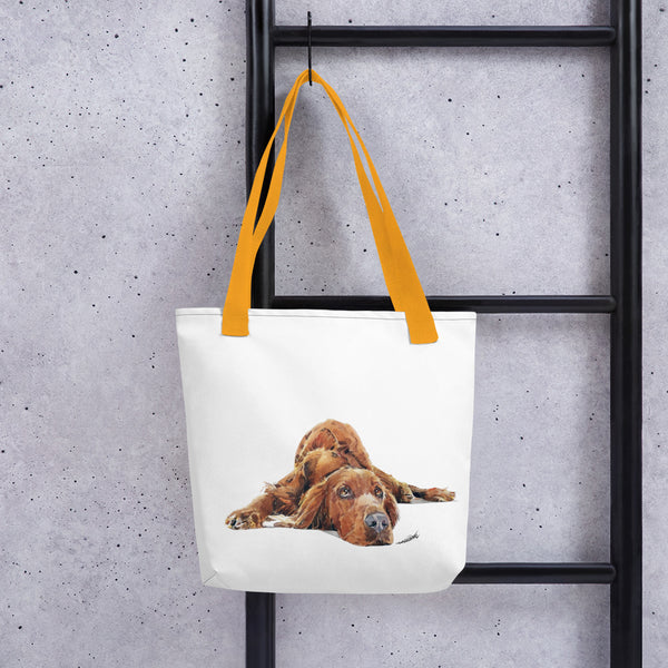 Red Setter Art Tote bag - Irish Setter Tote Bag