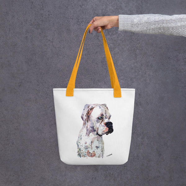 White Boxer Art Tote bag