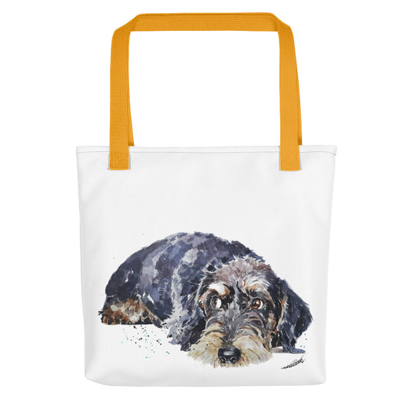 Wirehaired Dachshund Art Tote bag - Wire Doxie Tote Bag