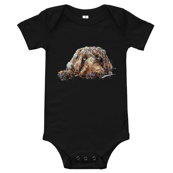 German Wirehaired Pointer Baby short sleeve one piece