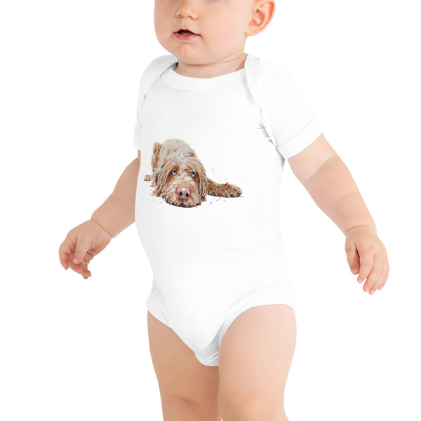 Wirehaired Vizsla Baby short sleeve one piece - Wirehaired Vizsla Baby Grow