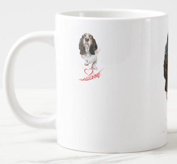 Basset Hound II Large Ceramic Mug 15 oz