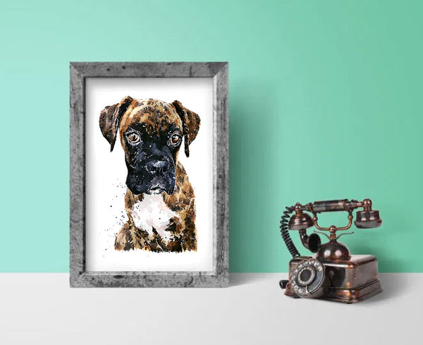 "Boxer (Version 2)" - Watercolour Print