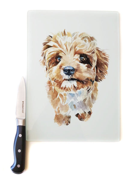 Cavapoo Toughened Glass Chopping -Smooth finish- Cavapoo Chopping board,Cavapoo Work Top Saver,Cavoodle worktop saver