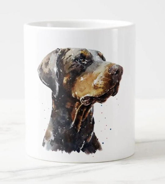 Brown Doberman Windsor fine bone china Mug 10 oz