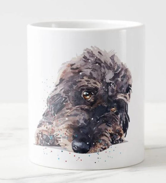 Large Wirehaired Dachshund Reclined Ceramic Mug 15 oz