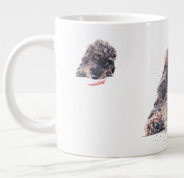 Large Wirehaired Dachshund Reclined Ceramic Mug 15 oz