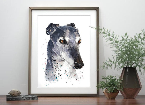 Balance and Poise." Print Watercolour.whippet art,whippet print,whippet watercolour,whippet wall art,whippet home decor,whippet art decor