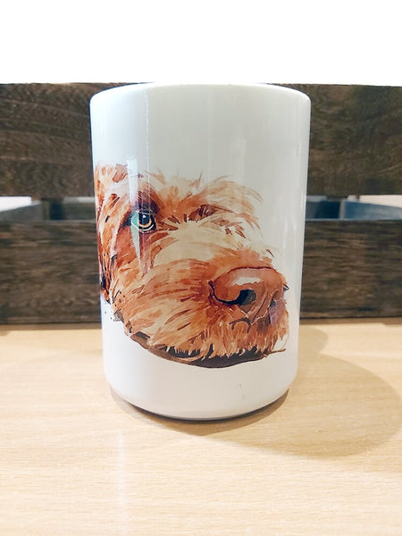 Large Wirehaired Vizsla Ceramic Mug 15 oz-Wirehaired Vizsla Coffee Mug, Wirehaired Vizsla gift ,Wirehaired Vizsla Mug,Wire haired Vizsla Mug
