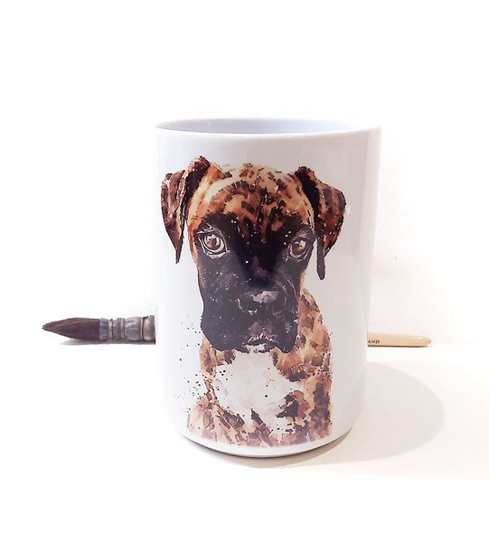 Brindle German Boxer Dog Large  Ceramic Mug 15 oz- Brindle Boxer Dog Coffee Mug, Brindle Boxer Dog mug gift ,Brindle Boxer Dog Mug
