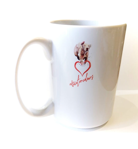 Large Weimaraner The Runner 2 Ceramic Mug 15 oz-  Weimaraner Coffee Mug, Weimaraner mug gift ,Weimaraner Mug