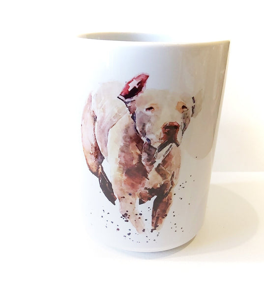 Large Weimaraner The Runner 2 Ceramic Mug 15 oz-  Weimaraner Coffee Mug, Weimaraner mug gift ,Weimaraner Mug