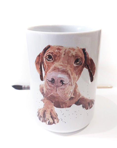 Large Vizsla 3 Ceramic Mug 15 oz-  Vizsla Coffee Mug, Vizsla mug gift ,Vizsla Mug