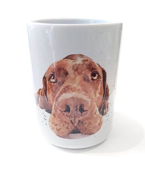 Large Vizsla 4 Ceramic Mug 15 oz-  Vizsla Coffee Mug, Vizsla mug gift ,Vizsla Mug