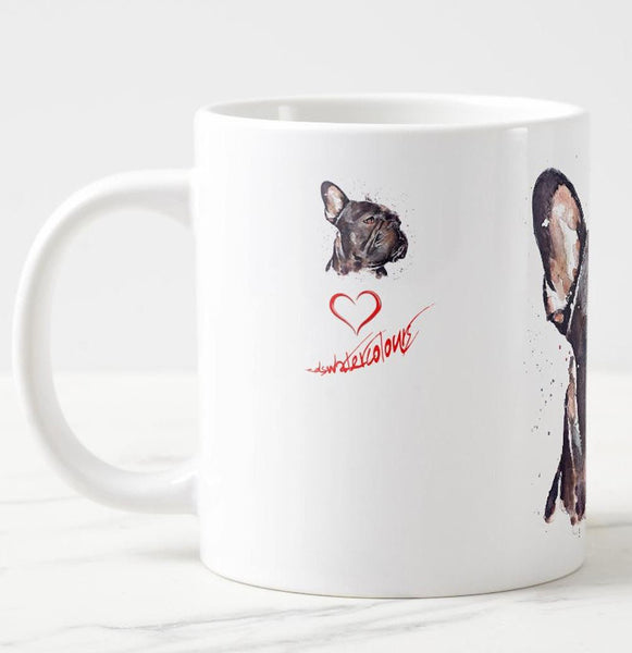 Large French Bulldog 2 Ceramic Mug 15 oz-  French Bulldog Coffee Mug, French Bulldog mug gift ,French Bulldog Mug