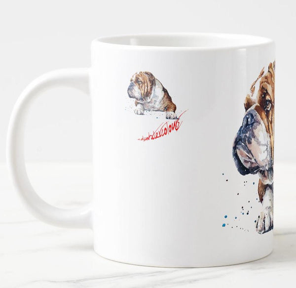 Large English Bulldog Ceramic Mug 15 oz-  English Bulldog Coffee Mug, English Bulldog cup ,English Bulldog Mug, English Bulldog