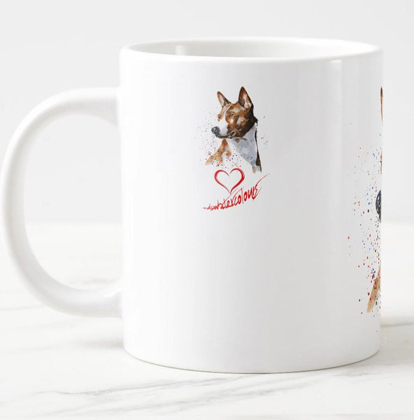 Large Basenji Ceramic Mug 15 oz-  Basenji Coffee Mug, Basenji mug gift ,Basenji Mug,Basenji ceramic mug