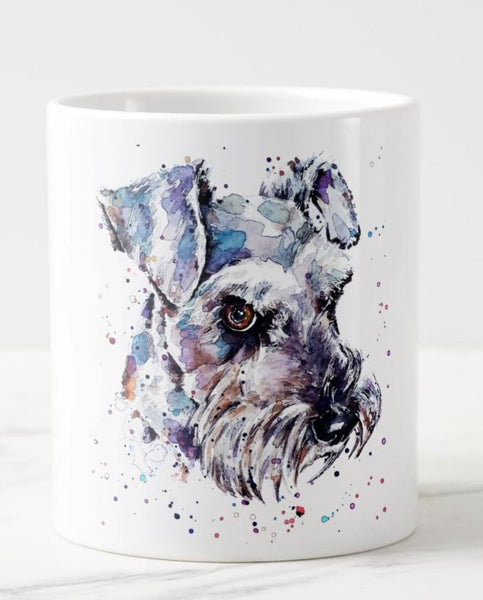 Large Schnauzer Ceramic Mug 15 oz-  Schnauzer Coffee Mug, Schnauzer mug gift ,Schnauzer Mug
