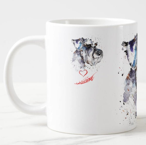 Large Schnauzer 3 Ceramic Mug 15 oz-  Schnauzer Coffee Mug, Schnauzer mug gift ,Schnauzer Mug